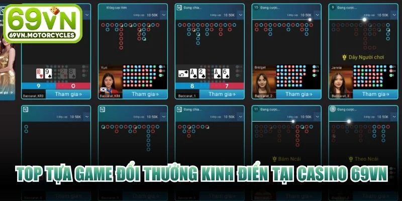 Top tựa game đổi thưởng kinh điển tại Casino 69VN