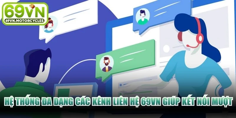 Hệ thống đa dạng các kênh liên hệ 69VN giúp kết nối mượt mà giữa nhà cái