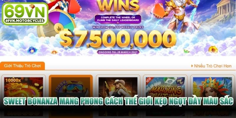 Sweet Bonanza mang phong cách thế giới kẹo ngọt đầy màu sắc
